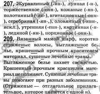 ГДЗ Русский язык 7 класс страница 207-209